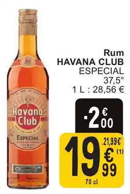 Cora Rum havana club especial 37.5° aanbieding