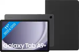 Coolblue Samsung Galaxy Tab A9 Plus 11 pouces 128Go Wifi et 5G Gris + BlueBuilt Chargeur aanbieding