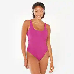 Decathlon Badpak voor surfen dames gestructureerde stof Aurely paars aanbieding
