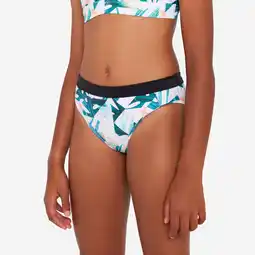 Decathlon Bikinibroekje voor surfen meisjes bloemen 900 Buddy roze nero aanbieding