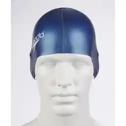 Decathlon Speedo Plain Flat Silicone Cap Navy aanbieding