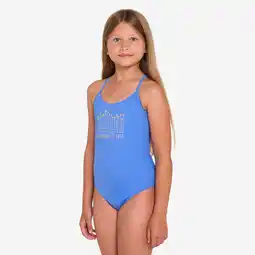 Decathlon Badpak voor surfen meisjes Hiloe blauw aanbieding