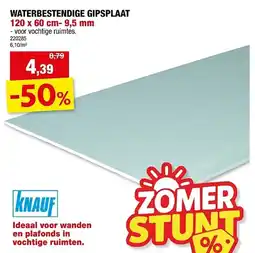 Hubo Waterbestendige Gipsplaat aanbieding