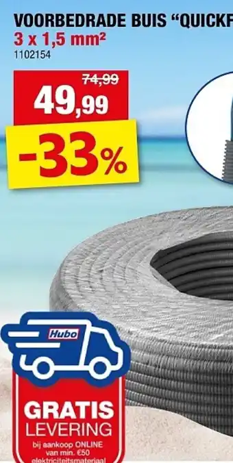 Hubo Voorbedrade Buis Quickflex aanbieding