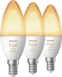 Coolblue Philips Hue White Ambiance E14 3-pack aanbieding