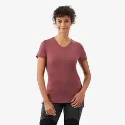 Decathlon Merino shirt met korte mouwen voor dames Fresh bruin aanbieding