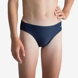 Decathlon Zwemslip voor jongens 100 Basic marineblauw aanbieding