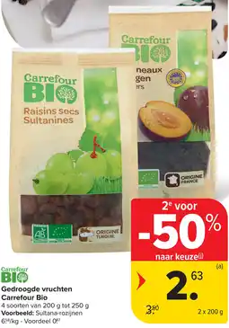 Carrefour Market Gedroogde vruchten Carrefour Bio aanbieding
