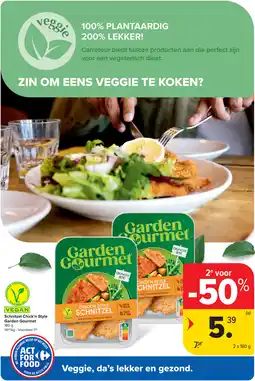 Carrefour Market Schnitzel Chick'n Style Garden Gourmet aanbieding