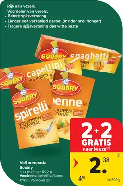 Volkorenpasta Soubry