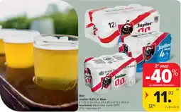 Carrefour Market Bier Jupiler 0,0% of Blue aanbieding