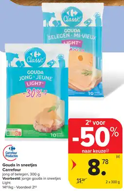 Carrefour Market Gouda in sneetjes Carrefour aanbieding
