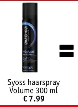 Kruidvat Syoss haarspray Volume 300 ml aanbieding
