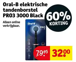 Kruidvat Oral-B elektrische tandenborstel PRO3 3000 Black aanbieding
