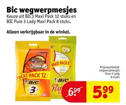 Kruidvat Bic wegwerpmesjes aanbieding