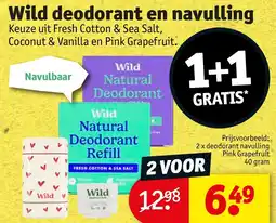 Kruidvat Wild deodorant en navulling aanbieding