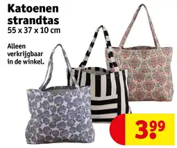 Kruidvat Katoenen strandtas aanbieding