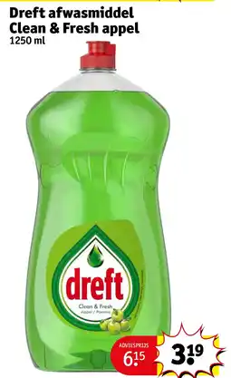 Kruidvat Dreft afwasmiddel Clean & Fresh appel aanbieding