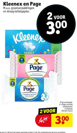 Kruidvat Kleenex en Page aanbieding