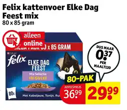 Kruidvat Felix kattenvoer Elke Dag Feest mix aanbieding