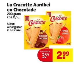 Kruidvat Lu Cracotte Aardbei en Chocolade aanbieding