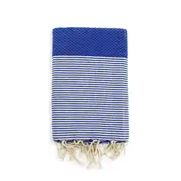 Decathlon Hammamdoek Wafelstructuur Traditioneel Blauw 100x200 190g/m² - Mikanda Royal aanbieding