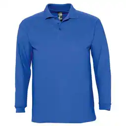 Decathlon Volwassen uniseks Winter II poloshirt met lange mouwen (Koningsblauw) aanbieding