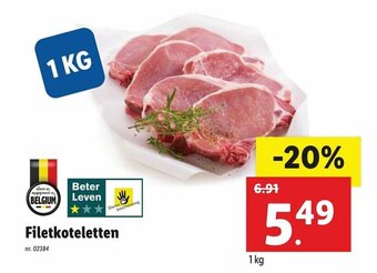 Lidl Filetkoteletten aanbieding