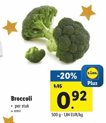 Lidl Broccoli 500g aanbieding