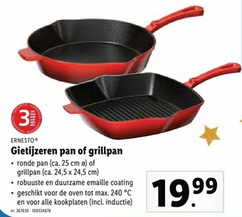 Gietijzeren pan of grillpan