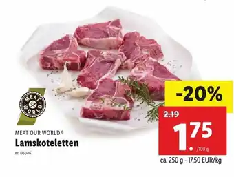 Lidl Lamskoteletten 250g aanbieding