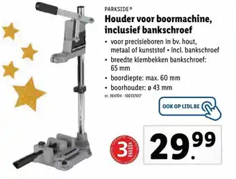 Houder voor boormachine, inclusief bankschroef