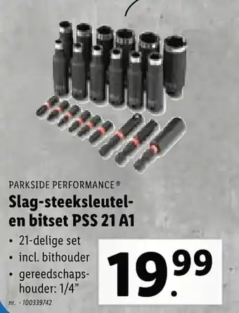 Lidl Slag-steeksleutel-en bitset PSS 21 A1 aanbieding