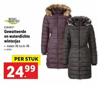 Gewatterde en waterdichte winterjas