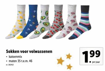 Lidl Sokken voor volwassenen aanbieding