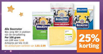 Albert Heijn Alle Beemster 100g aanbieding