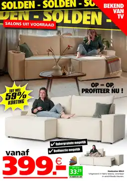 Seats and Sofas Hoeksalon MILO aanbieding