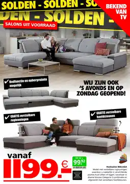 Seats and Sofas Hoeksalon MALAGA aanbieding