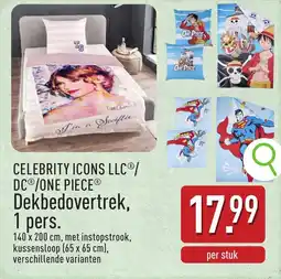 ALDI Celebrity icons llc / dc / one piece dekbedovertrek aanbieding