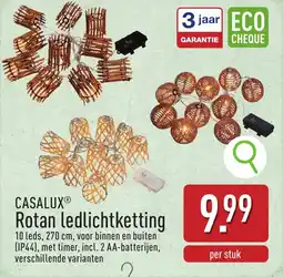 ALDI Casalux Rotan ledlichtketting aanbieding
