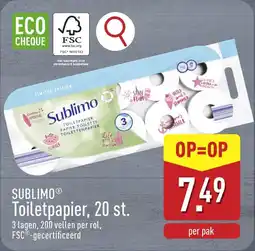 ALDI Sublimo Toiletpapier aanbieding