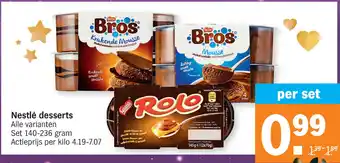 Albert Heijn Nestle desserts 140-236g aanbieding