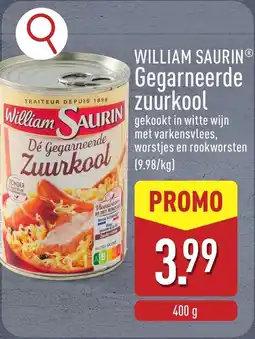 ALDI William saurin gegarneerde zuurkool aanbieding