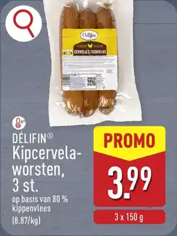 ALDI Délifin Kipcervelaworsten aanbieding
