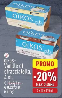 ALDI Oikos vanille of stracciatella aanbieding