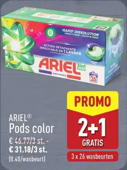 ALDI Ariel pods color aanbieding