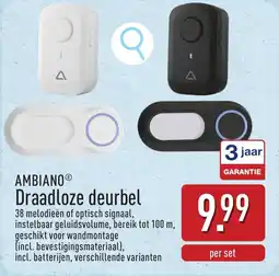 ALDI Ambiano Draadloze deurbel aanbieding