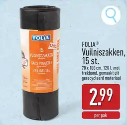 ALDI Folia Vuilniszakken aanbieding
