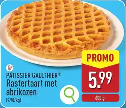 ALDI Pâtissier gaulthier rastertaart met abrikozen aanbieding