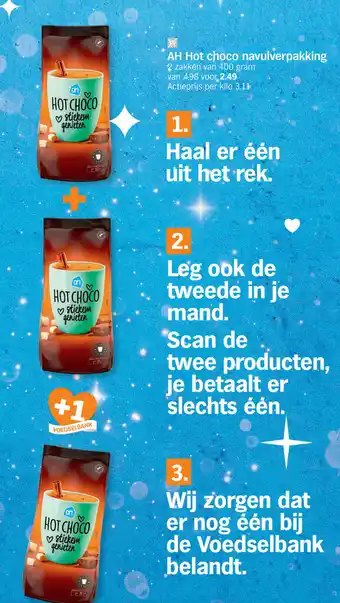 Albert Heijn Hot Choco navulverpakking aanbieding